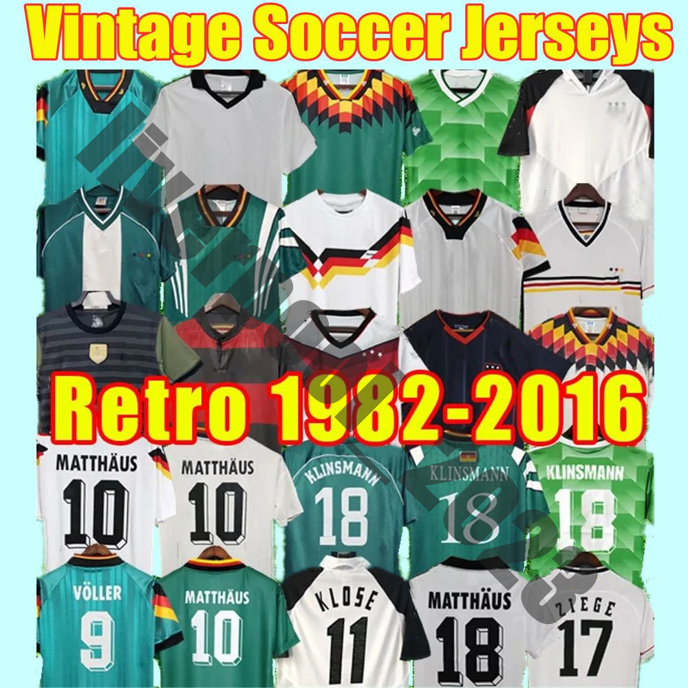 1988 90 92 96 98 GermanyS Retro Soccer Jerseys Littbarski BALLACK KLINSMANN 02 06 2014 16 shirts KALKBRENNER Matthaus Hassler Bierhoff KLOSE VOLLER Moller GOTZE S-4XL