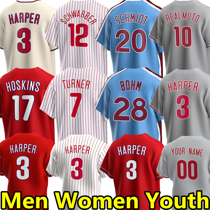 2023 Custom Baseball Jerseys Bryce Trea Turner Kyle Schwarber Alec Bohm Nick Castellanos Aaron Nola Rhys Hoskins Aaron Nola Realmuto Alvarado jersey Men Women Youth, Youth color 3
2023 Custom Baseball Jerseys Bryce Trea Turner Kyle Schwarber Alec Bohm Nick Castellanos Aaron Nola Rhys Hoskins Aaron Nola Realmuto Alvarado jersey Men Women Youth, Youth color 3