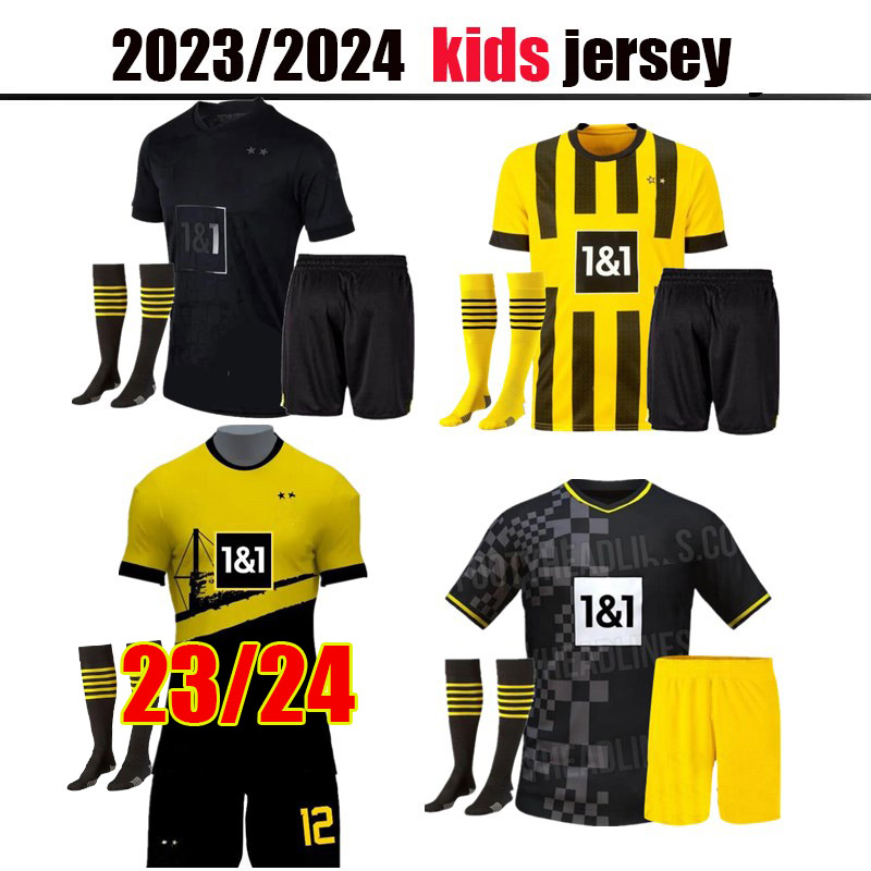 23 24 soccer jersey kids kit socks Borussia HAALAND KAMARA 110th 2023 2024 home away football shirt REUS BELLINGHAM HUMMELS REYNA BRANDT Dortmund maillot de foot
23 24 soccer jersey kids kit socks Borussia HAALAND KAMARA 110th 2023 2024 home away football shirt REUS BELLINGHAM HUMMELS REYNA BRANDT Dortmund maillot de foot