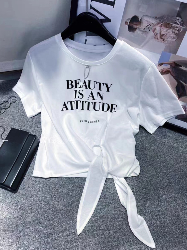 Women's Two Piece Pants Irregular Letter T Shirt Trousers Two Piece Set For Women Summer Korean Striped Wide-Leg Pants Suit Female Matching Sets 