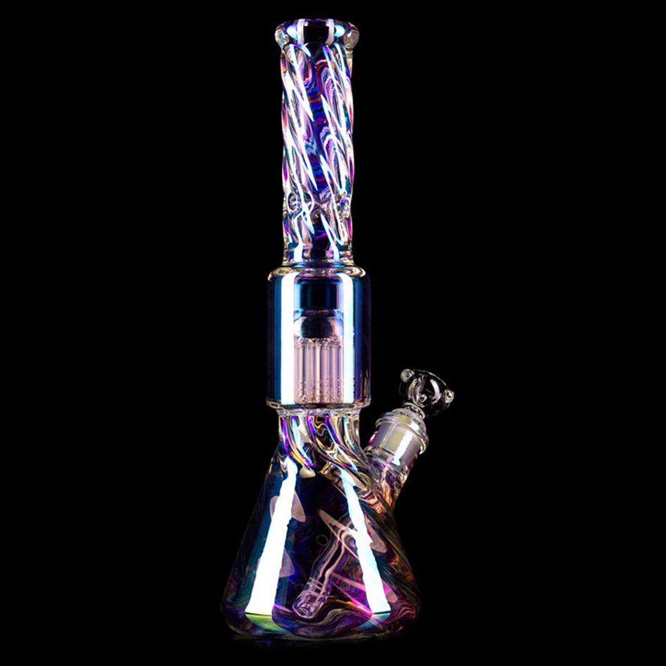 Stright Tube Glass Bong Hookahs Thick Glass Water Bongs Smoking Water Pipes Bubbler Downstem Perc WIth 14mm Bowl