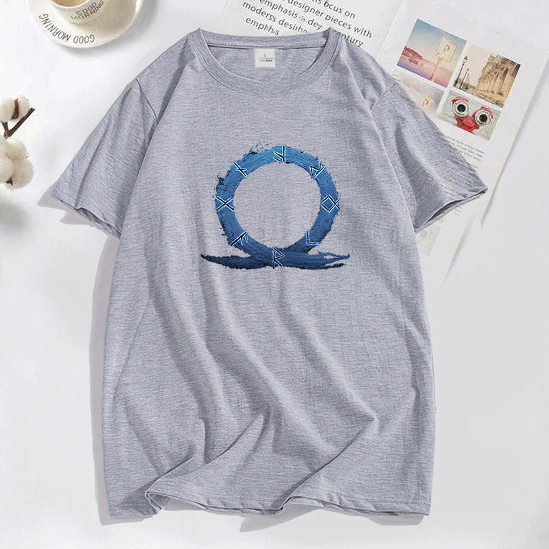 Men's Polos God of War Ragnarok T-shirts Men Casual Round Collar Cotton T Shirt Classic Short Sleeve Tee Shirt Streetwear Men's Clothing Top