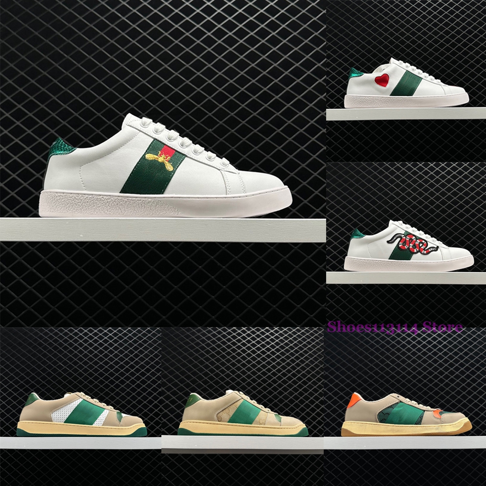 Designer distressed screener sneaker for women men snake embroidered low-top fashion ladies luxury casual flat tennis shoes white, 01
Designer distressed screener sneaker for women men snake embroidered low-top fashion ladies luxury casual flat tennis shoes white, 01