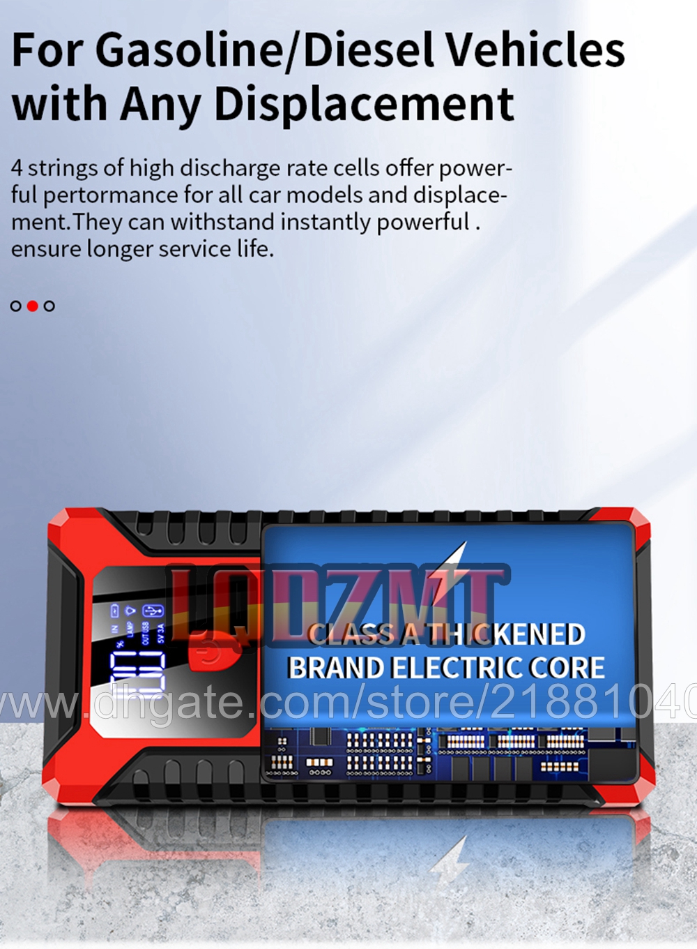 2023 New 20000mAh 99800mAh Car Jump Starter 2000A 2000AH 2000 A AH 12V Output Portable Emergency Start-up Charger for Cars Booster Battery Starting De