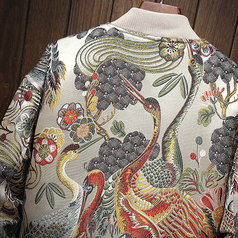 Men's Jackets Japanese Embroidery Coat Hip Hop Street Clothing Bomber Plus size 230511
