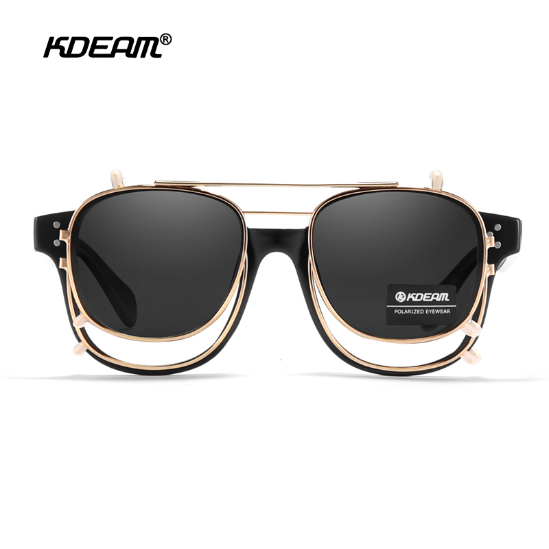 Sunglasses KDEAM Flip Type Unisex Sunglasses Polarized Steampunk Clip On Sun Glasses Removable Square Shades With Hard Box KD127 230511
Sunglasses KDEAM Flip Type Unisex Sunglasses Polarized Steampunk Clip On Sun Glasses Removable Square Shades With Hard Box KD127 230511