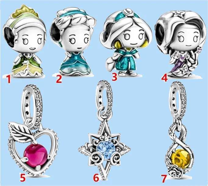 925 silver beads charms fit pandora charm Dora Accessories New Princess Beaded Beads Love Heart Blue Crysta
925 silver beads charms fit pandora charm Dora Accessories New Princess Beaded Beads Love Heart Blue Crysta