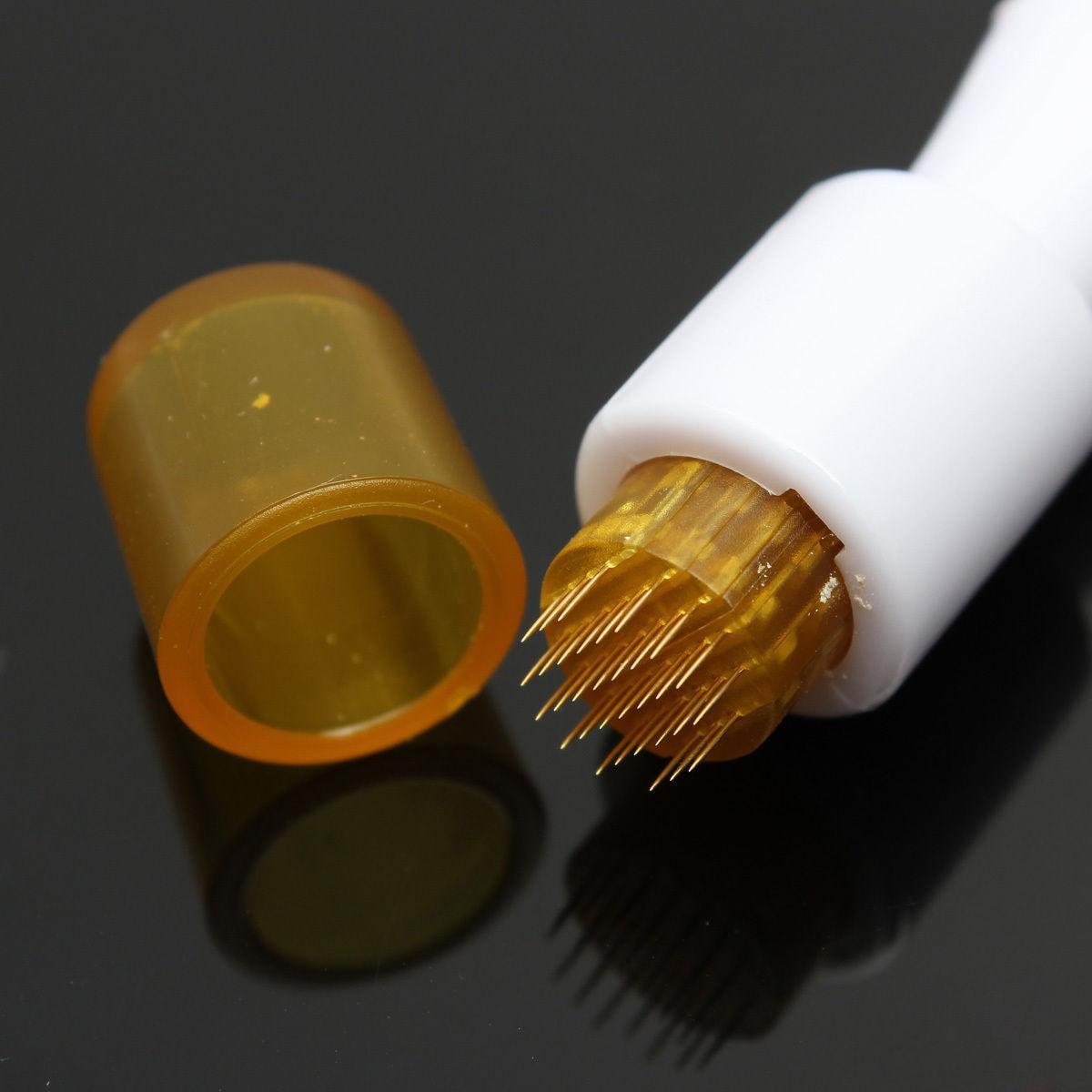 40 Pins Derma Stamp Titanium Micro Needles 1.0mm Dermastamp For Hair Loss Treatment Wrinkle Removal Skin Rejuvenation