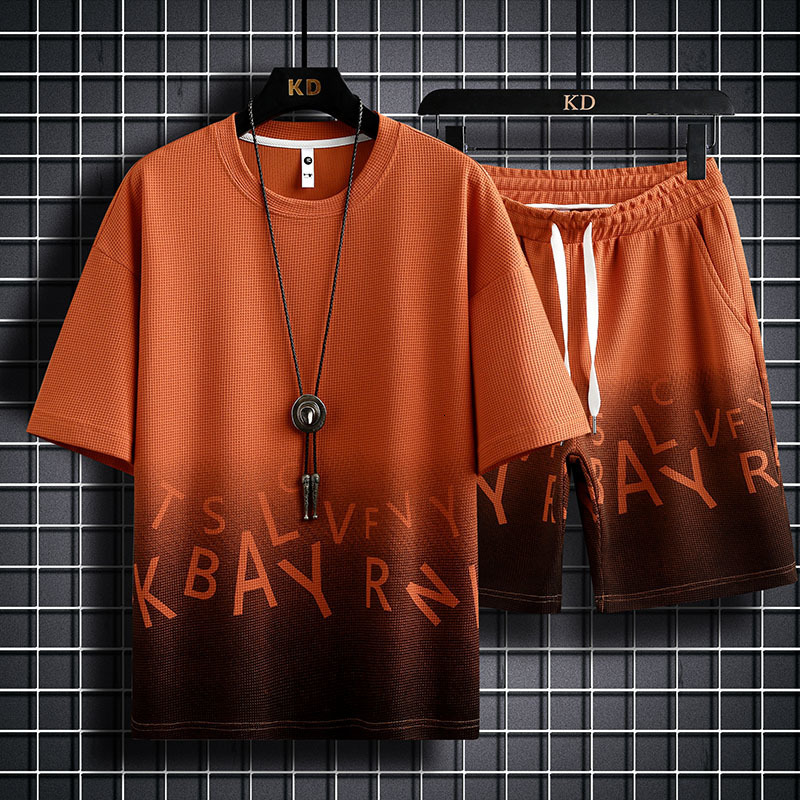 Men's Tracksuits T-shirt Shorts Summer Fashion For Men Set Two Piece Black Tracksuit Hip Hop Streetwear Running Sport Oversize 4XL Clothes 230511