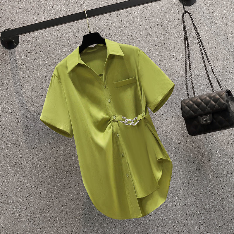 Women's Two Piece Pants Loose Casual Elegant Women's Pants Set Chain Decorative Chiffon Shirt Work Trousers Two Piece Set Female Tracksuit B