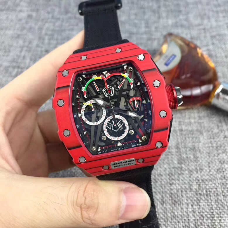 Super mechanical chronograph wrist watches Rm50-03 Tide Red Carbon Fiber Men's Calendar Personalized Tape Fashion Glow Designer Amazing High quality, Black
Super mechanical chronograph wrist watches Rm50-03 Tide Red Carbon Fiber Men's Calendar Personalized Tape Fashion Glow Designer Amazing High quality, Black