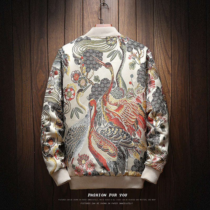 Men's Jackets Japanese Embroidery Coat Hip Hop Street Clothing Bomber Plus size 230511