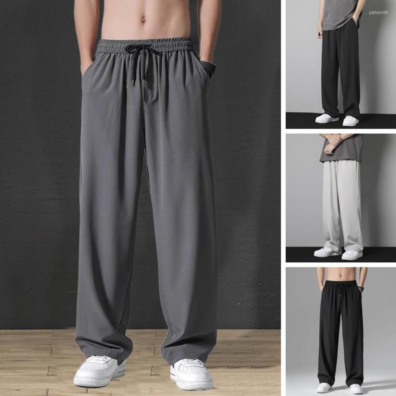 Men's Pants Men's Summer Trousers Drawstring Elastic Waistband Pockets Draped Men Solid Color Straight Wide Leg Thin For Mens, Dark gray
Men's Pants Men's Summer Trousers Drawstring Elastic Waistband Pockets Draped Men Solid Color Straight Wide Leg Thin For Mens, Dark gray