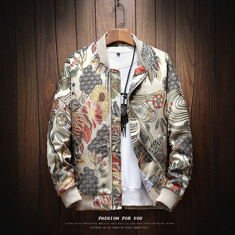 Men's Jackets Japanese Embroidery Coat Hip Hop Street Clothing Bomber Plus size 230511