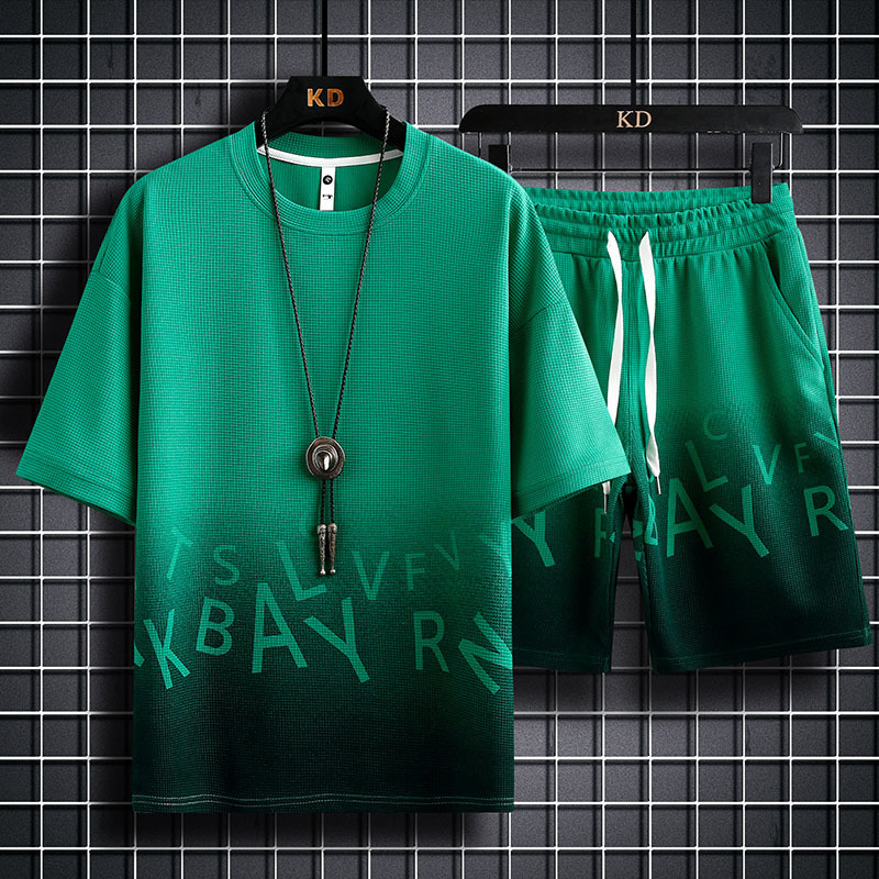 Men's Tracksuits T-shirt Shorts Summer Fashion For Men Set Two Piece Black Tracksuit Hip Hop Streetwear Running Sport Oversize 4XL Clothes 230511