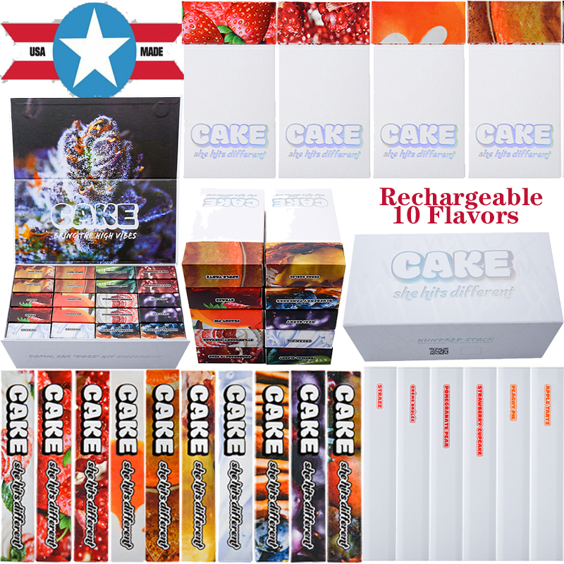 USA STOCK Cake 5th E Cigarette Rechargeable Disposable Vape Pen 1ml Starter Kit Vapes Cartridges Empty Oil Carts Device Pods Vaporizer She Hit Different 280mah
USA STOCK Cake 5th E Cigarette Rechargeable Disposable Vape Pen 1ml Starter Kit Vapes Cartridges Empty Oil Carts Device Pods Vaporizer She Hit Different 280mah