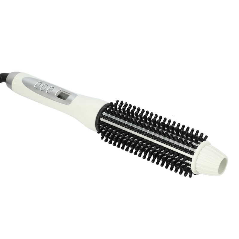 Brushes Professional Ceramic Curler Straightener Heat Electric Lcd Hair Brush Curling Comb Round Large Roller Waver X250928
