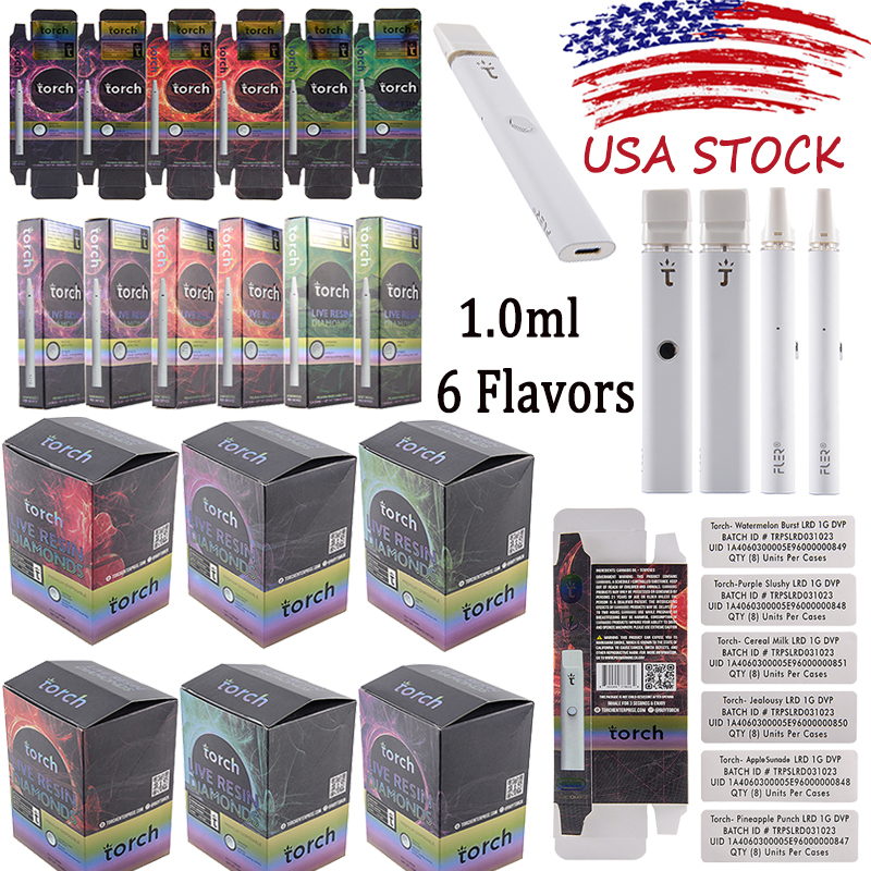USA STOCK New TORCH Disposable Vape Pen E Cigarettes 280mah Rechargeable Disposable Empty Vaporizers 6 Flavors Device With Packaging
USA STOCK New TORCH Disposable Vape Pen E Cigarettes 280mah Rechargeable Disposable Empty Vaporizers 6 Flavors Device With Packaging