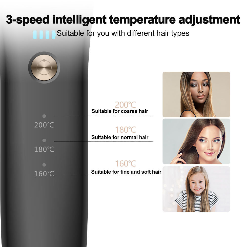 Hair Brushes Wireless Hair Straightener Brush Portable Rechargeable Cordless Beard and Hair Straightening Comb For Women Men Anti-Scald 230510