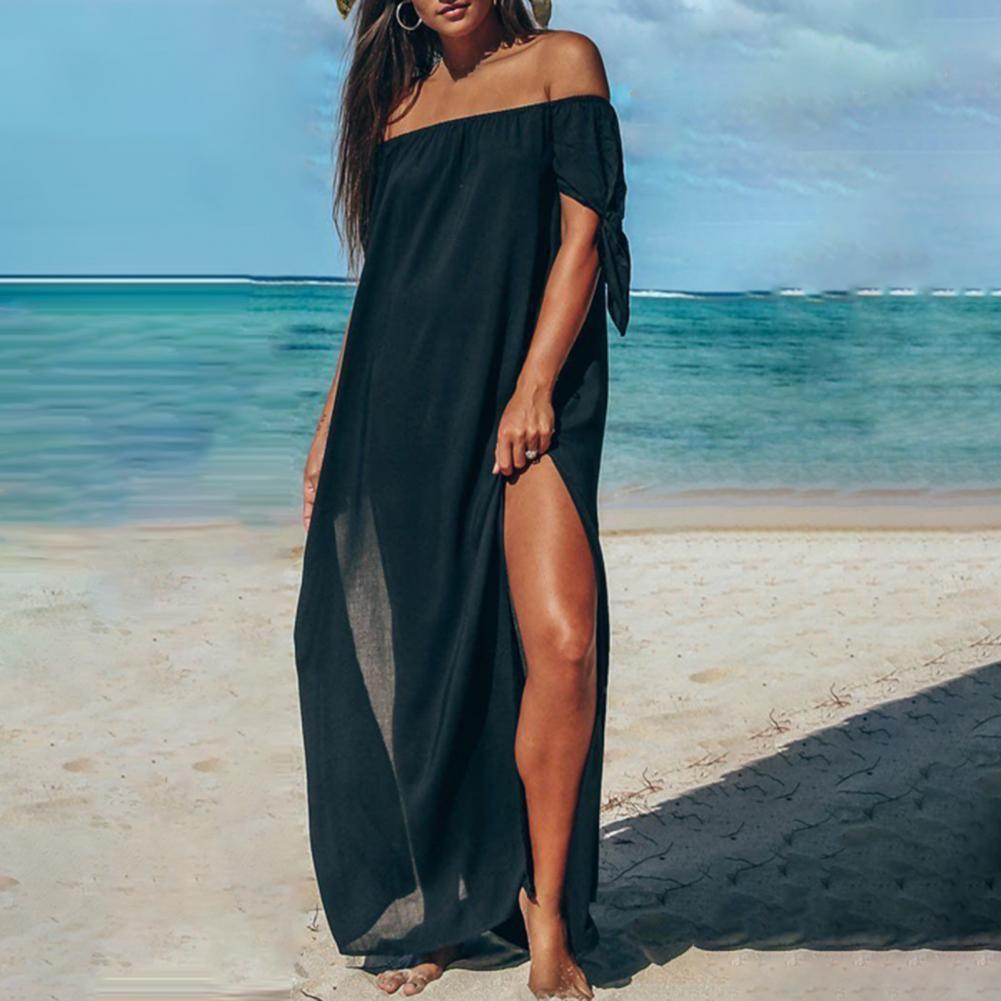 Swimwear Swimsuit Dress Boat Neck Cool Soft Short Sleeve CoverUp Dress Beachwear Dress for Beach, Black
Swimwear Swimsuit Dress Boat Neck Cool Soft Short Sleeve CoverUp Dress Beachwear Dress for Beach, Black