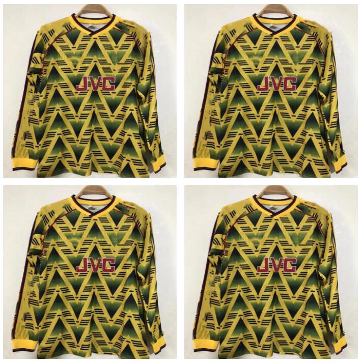 Long sleeve 1991 1992 1993 Ian Wright Tony Adams Cole retro soccer jerseys ROCASTLE Dixon Campbell Merson Smith classic vintage football shirt