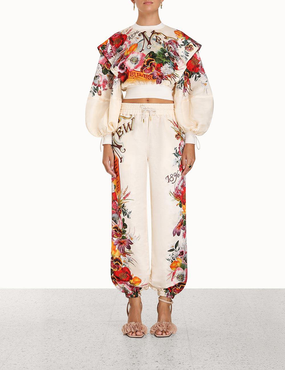 Women's Two Piece Pants Australian Designer Designed 2023 Spring/Summer Printed Silk Linen Top Drawstring Sweatpants, Multi
Women's Two Piece Pants Australian Designer Designed 2023 Spring/Summer Printed Silk Linen Top Drawstring Sweatpants, Multi