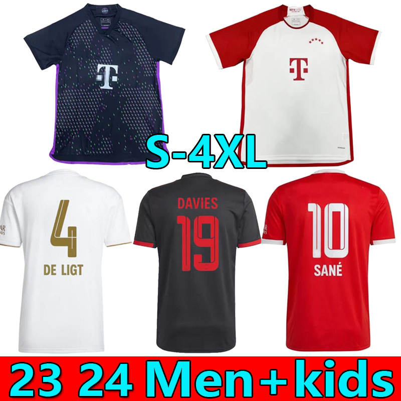 S-4XL 23 Bayern Munich soccer jersey DE LIGT SANE 2023 2024 football shirt HERNANDEZ GORETZKA GNABRY camisa de futebol top thailand men kids kits KIMMICH fans player, 22/23 away 2