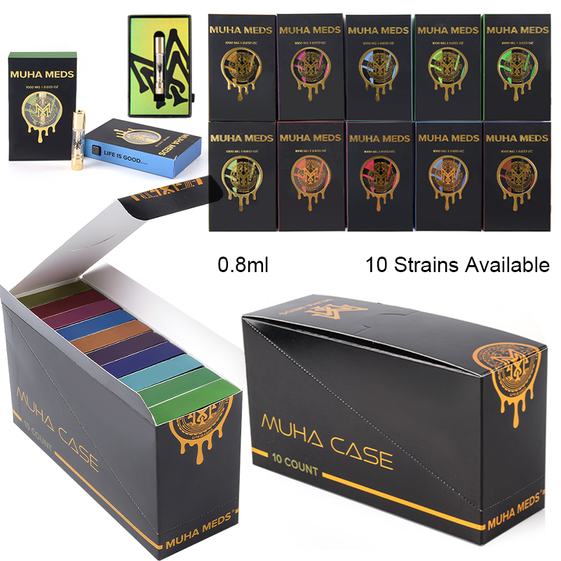 Muha Meds Atomizers Vape Cartridges Packaging Empty Gold Carts 0.8ml Ceramic Coil Dab Pens Hologram Childproof Box MM Thick Oil Muhameds Wax Vaporizer 510 Thread
Muha Meds Atomizers Vape Cartridges Packaging Empty Gold Carts 0.8ml Ceramic Coil Dab Pens Hologram Childproof Box MM Thick Oil Muhameds Wax Vaporizer 510 Thread