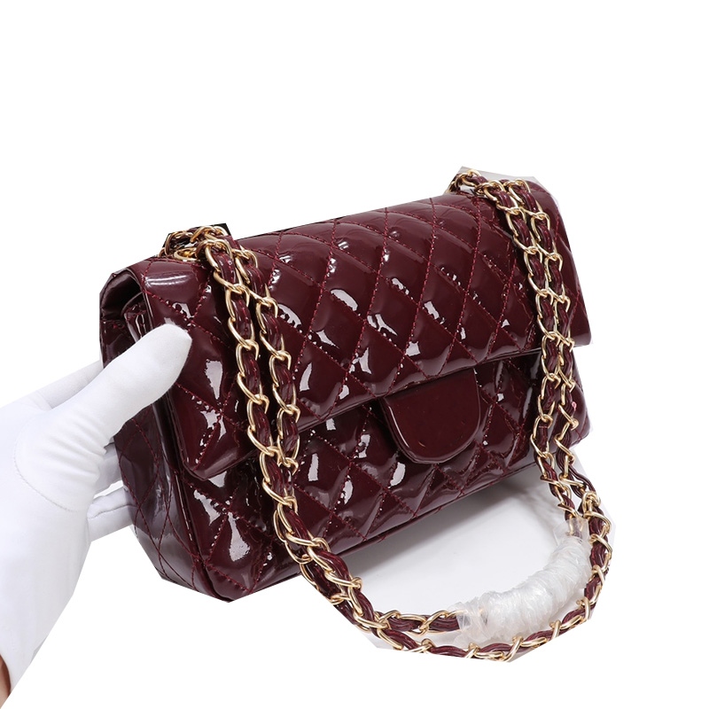Womens Designer Patenet Leather Quilted Bags Classic Double Flap Purse Gold Metal Hardware Matelasse Chain Crossbody Shoulder Handbag 25CM Outdoor Purse, Box
Womens Designer Patenet Leather Quilted Bags Classic Double Flap Purse Gold Metal Hardware Matelasse Chain Crossbody Shoulder Handbag 25CM Outdoor Purse, Box