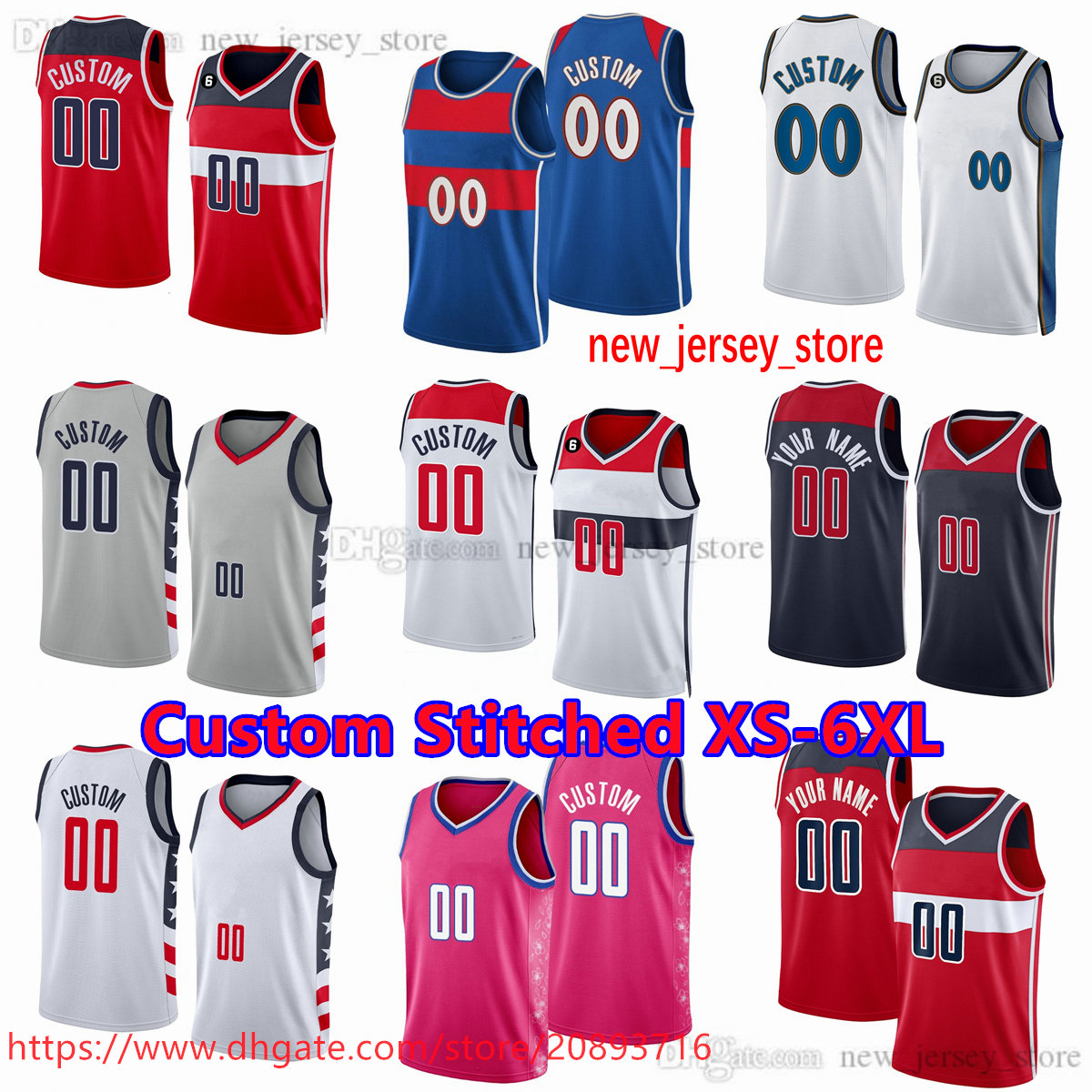 Custom Stitched XS-6XL Basketball Jersey 33Kuzma 3Beal 6Porzingis 1 JohnnyDavis 9 DeniAvdija 20Nunn Jerseys