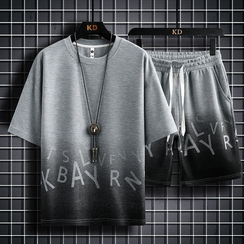 Men's Tracksuits T-shirt Shorts Summer Fashion For Men Set Two Piece Black Tracksuit Hip Hop Streetwear Running Sport Oversize 4XL Clothes 230511