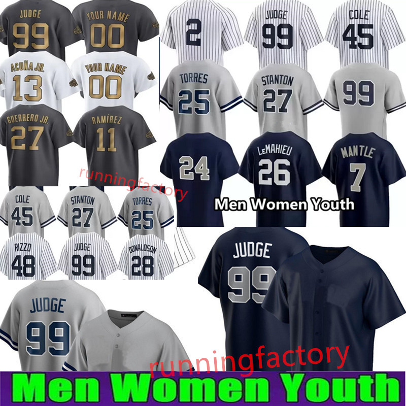 Mens women youth 99 Aaron Judge Baseball Jersey 2 Derek Jeter Jerseys kids blue white stitched, As
Mens women youth 99 Aaron Judge Baseball Jersey 2 Derek Jeter Jerseys kids blue white stitched, As