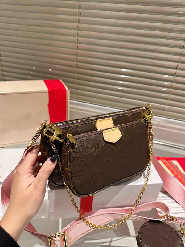 Multi Pochette Bag Luxury Designer Women 3 piece Shoulder Bags genuine leather Flower Mini 3pcs Clutch Crossbody Two Detachable Pouches Chain Adjustable Strap, Add extra shipping
Multi Pochette Bag Luxury Designer Women 3 piece Shoulder Bags genuine leather Flower Mini 3pcs Clutch Crossbody Two Detachable Pouches Chain Adjustable Strap, Add extra shipping