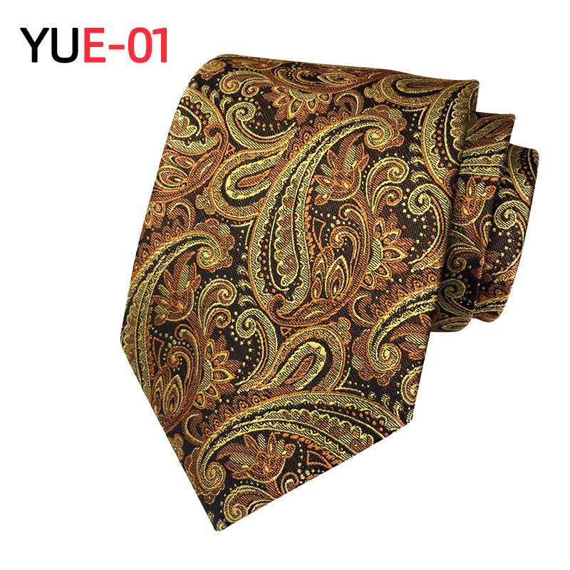 Elegant Men's Wedding Tie with Large Flowers - Modern Paisley Style in Polyester Fabric