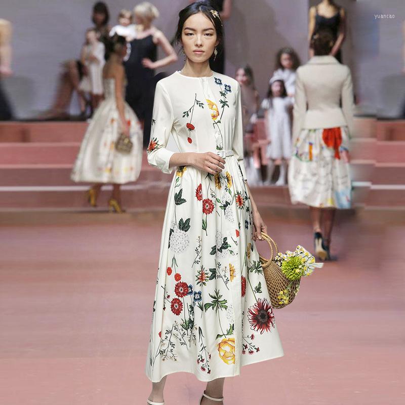Casual Dresses Super Quality Spring Women' Round Neck Seven Sleeve Printed Button Lace Up Medium Length Dress, Picture color
Casual Dresses Super Quality Spring Women' Round Neck Seven Sleeve Printed Button Lace Up Medium Length Dress, Picture color