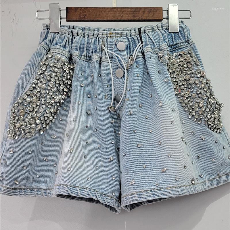 Women's Shorts Women Diamonds High Waist Denim Streetwear Vintage Drawstring Wide Leg Short Pants 2023 Summer Tide Clothes H179, Blue
Women's Shorts Women Diamonds High Waist Denim Streetwear Vintage Drawstring Wide Leg Short Pants 2023 Summer Tide Clothes H179, Blue