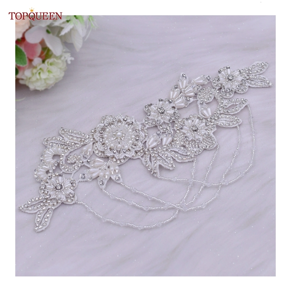 Other Fashion Accessories TOPQUEEN S80 Silver Epaulets Shoulder Decorative Jewelry Temperament Clothes Handmade Beaded s p230512