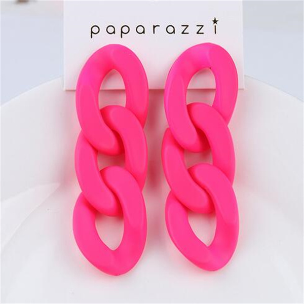 New Colorful Acrylic Chain Drop Earrings for Women Fashion Resin Geometric Earrings Bohemia Party Jewelry Gift GC2121