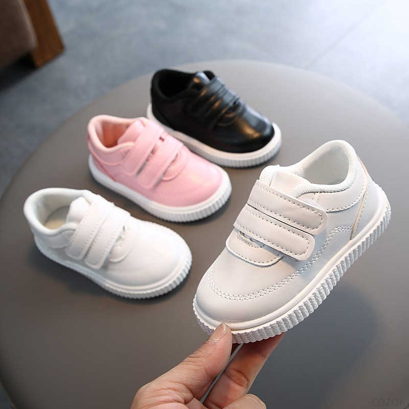 Athletic Outdoor kids sneakers boys girls trainers Children leather white black school shoes pink casual shoe flexible sole fashion H260130