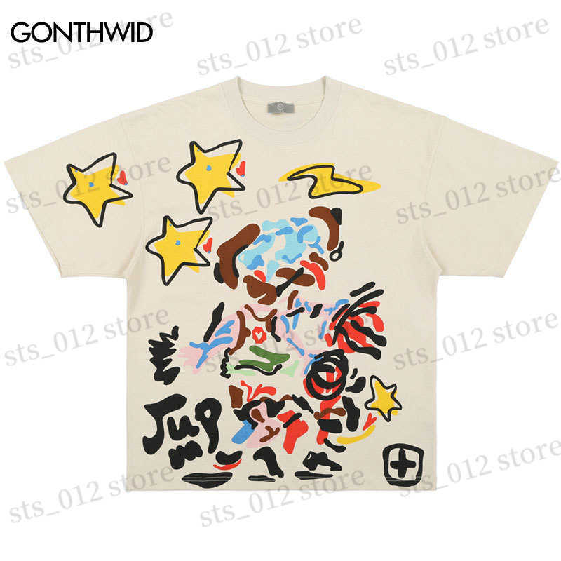 Men's T-Shirts Hip Hop Punk Streetwear Y2K T-Shirt Harajuku Graffiti Star Graphic Print Loose Tshirt 2023 Fashion Men Casual Oversized Tee Top T230512, Beige
Men's T-Shirts Hip Hop Punk Streetwear Y2K T-Shirt Harajuku Graffiti Star Graphic Print Loose Tshirt 2023 Fashion Men Casual Oversized Tee Top T230512, Beige