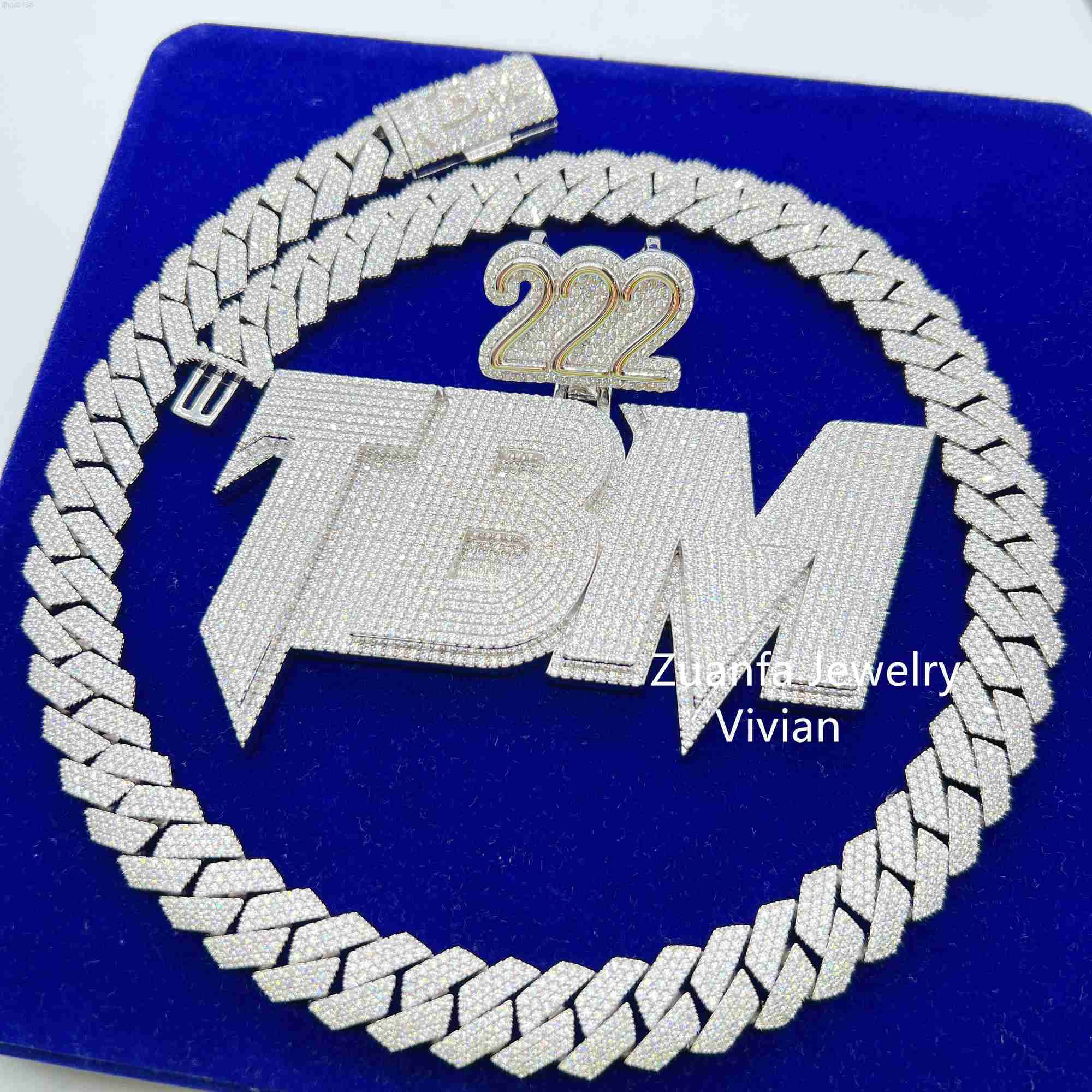 Iced Out Diamond Pendant Men Necklace Hip Hop Fine Jewelry Vvs Moissanite Sterling Silver 925 Custom Letter Pendant
Iced Out Diamond Pendant Men Necklace Hip Hop Fine Jewelry Vvs Moissanite Sterling Silver 925 Custom Letter Pendant