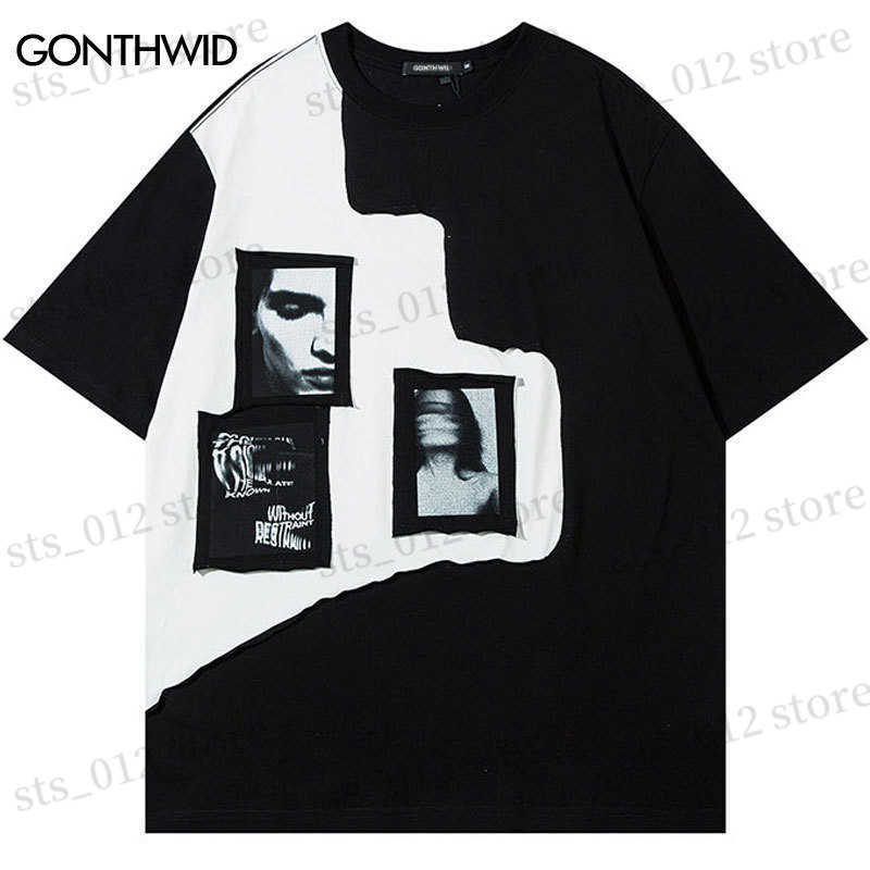 Men's T-Shirts Hip Hop Punk Streetwear T Shirt Y2K Retro Graphic Embroidery Patch Patchwork Gothic Tshirt 2023 Fashion Cotton Oversized Tee Top T230512, Black
Men's T-Shirts Hip Hop Punk Streetwear T Shirt Y2K Retro Graphic Embroidery Patch Patchwork Gothic Tshirt 2023 Fashion Cotton Oversized Tee Top T230512, Black