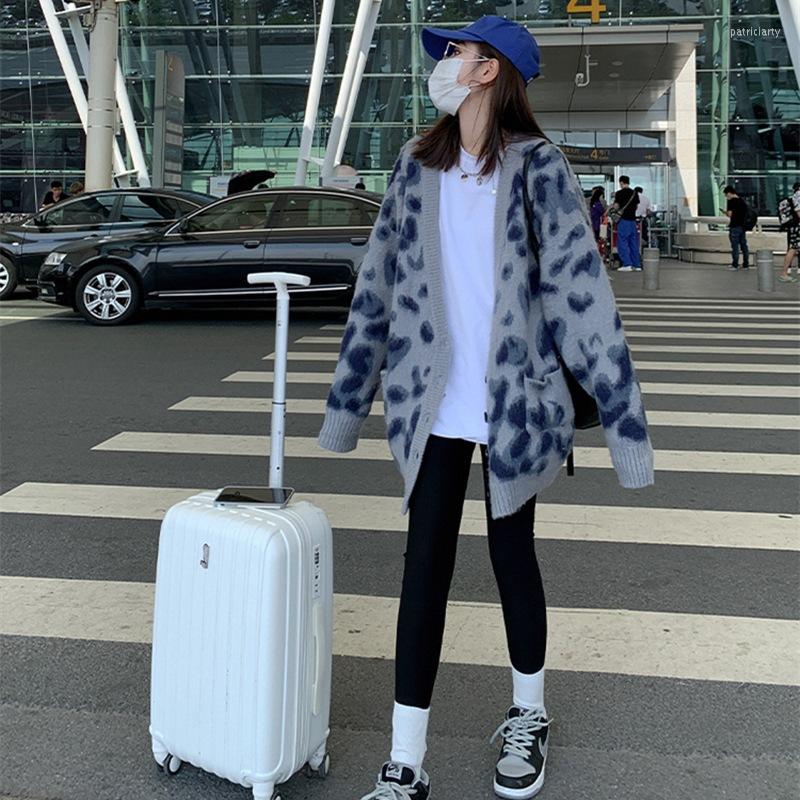 Women's Knits Leopard Printed Knitted Sweater Women Casual Loose Long Sleeve Cardgian Female Autumn Oversize, Cardigan
Women's Knits Leopard Printed Knitted Sweater Women Casual Loose Long Sleeve Cardgian Female Autumn Oversize, Cardigan