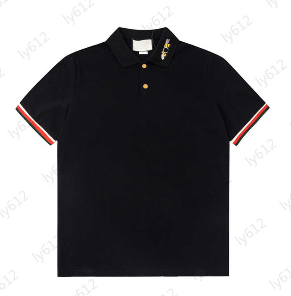 Black Mens Shirts Designer Fashionable Luxury Classic Bee Embroidery Print Design Bronze Button Decoration Color Block Cuff T-shirt Male Polo Clothes 0206, 20
Black Mens Shirts Designer Fashionable Luxury Classic Bee Embroidery Print Design Bronze Button Decoration Color Block Cuff T-shirt Male Polo Clothes 0206, 20