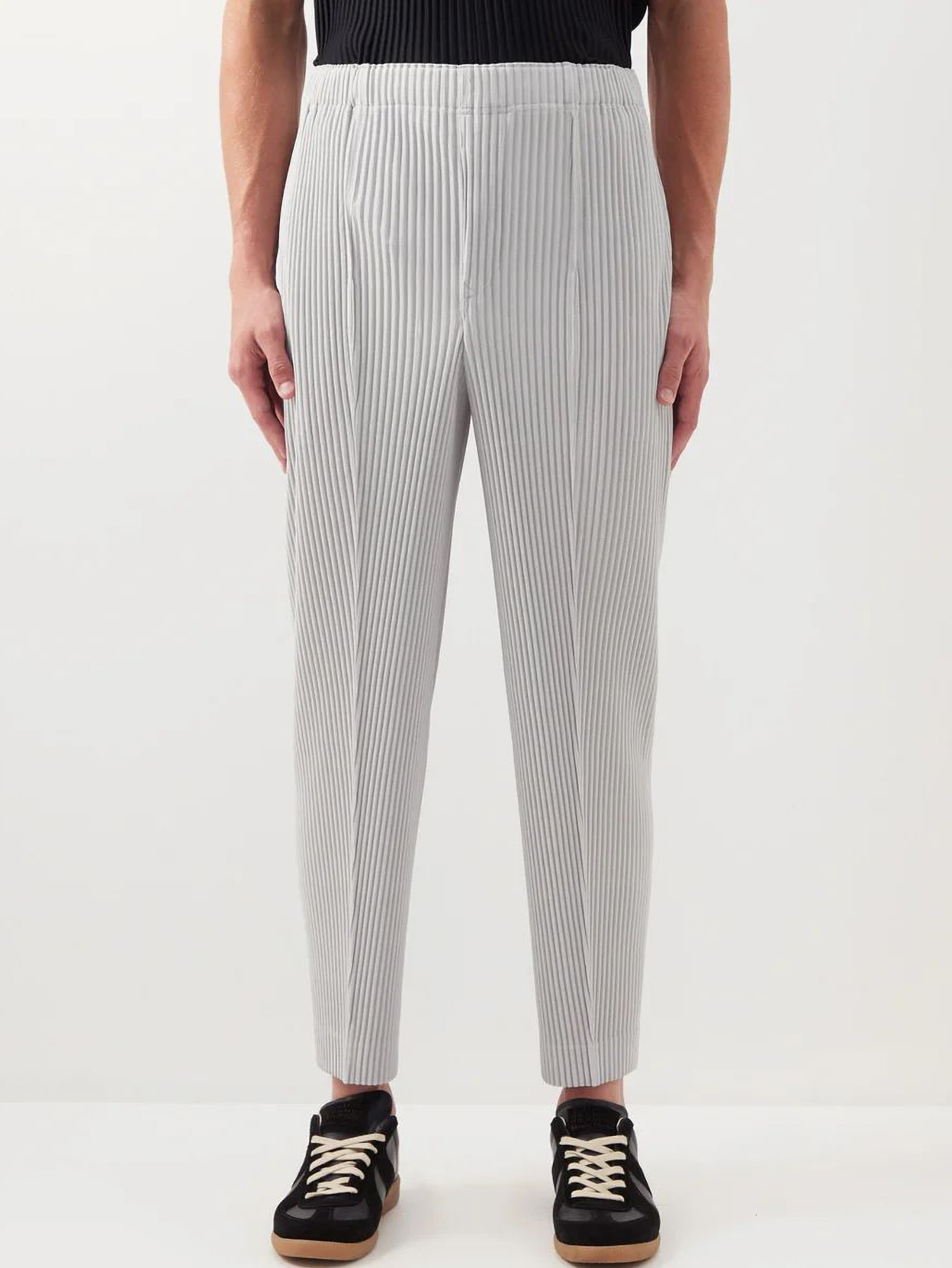 Men's Pants MI TEMPIO Stylish Men's Pleated Straight Sweatpants Male Pleats Trousers for Men Streetwear Casual Harajuku Fashion Man Clothing