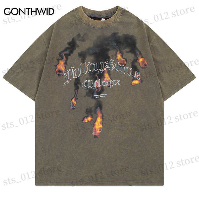Men's T-Shirts Hip Hop Vintage Tshirt Men Flame Stone Letter Print Punk Gothic Washed T Shirt Streetwear 2023 Harajuku Fashion Cotton Tee Top T230512, White
Men's T-Shirts Hip Hop Vintage Tshirt Men Flame Stone Letter Print Punk Gothic Washed T Shirt Streetwear 2023 Harajuku Fashion Cotton Tee Top T230512, White