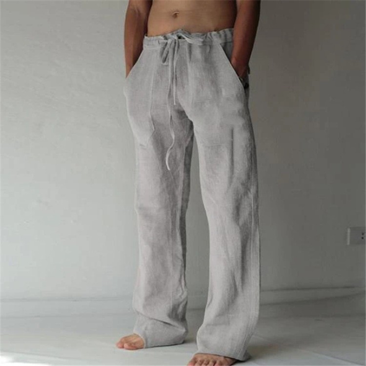 Men's Pants Vintage Men Cotton Linen Oversized Jogger Trousers Hip Hop Avatar Print Male Plus Size Loose Wide Leg Pants Men 230512