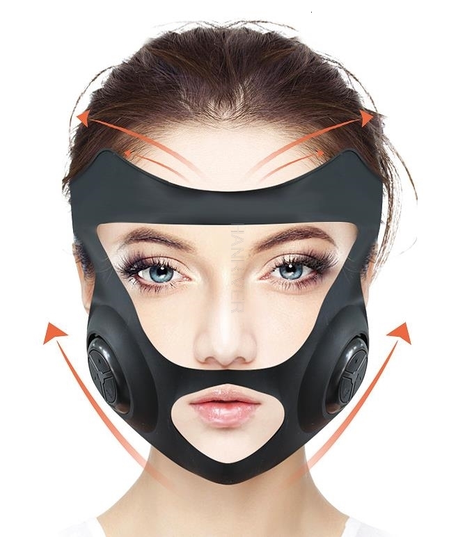 Home Beauty Instrument Grey Pink Electric V shaped Thin Face Slimming Cheek Mask Massager Lifting Machine V Line Lift Up Bandage Therapy Device 230511