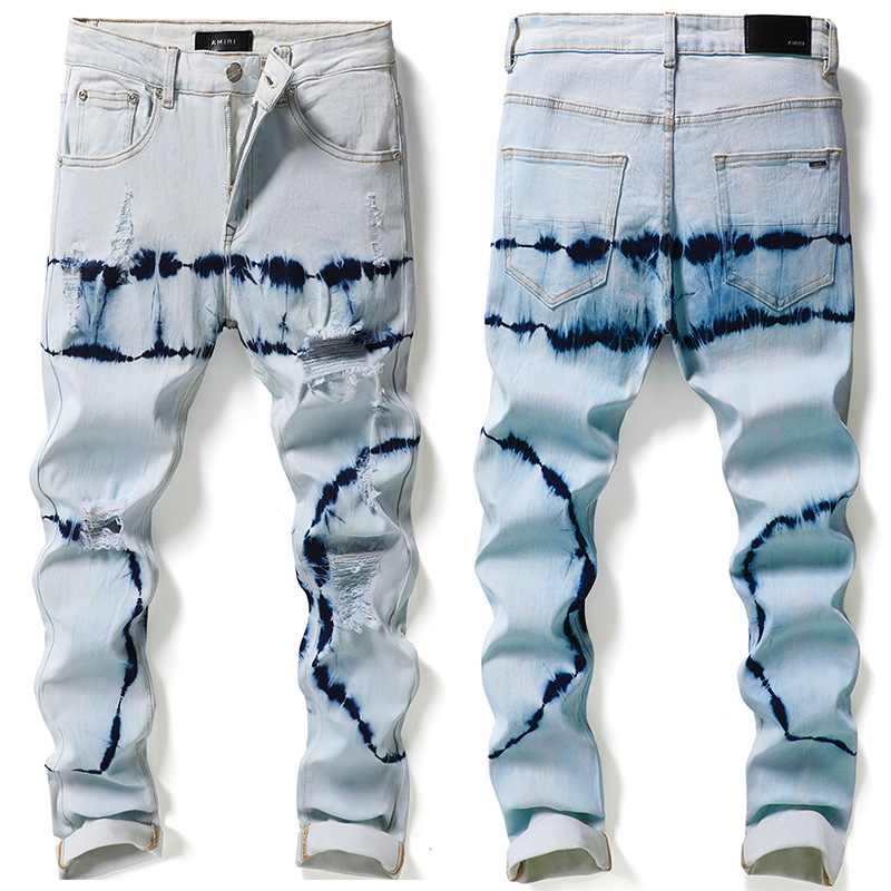 European Jean hm Men Embroidery Patchwork Ripped For Trend Brand Motorcycle Pant Mens Skinny 55RAK, Color8
European Jean hm Men Embroidery Patchwork Ripped For Trend Brand Motorcycle Pant Mens Skinny 55RAK, Color8