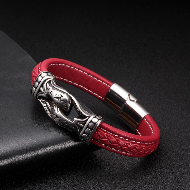 Link Bracelets Chain Men Male Sporty Charm Soul Vintage Braided Stainless Steel Cuff Bangles Genuine Leather
Link Bracelets Chain Men Male Sporty Charm Soul Vintage Braided Stainless Steel Cuff Bangles Genuine Leather